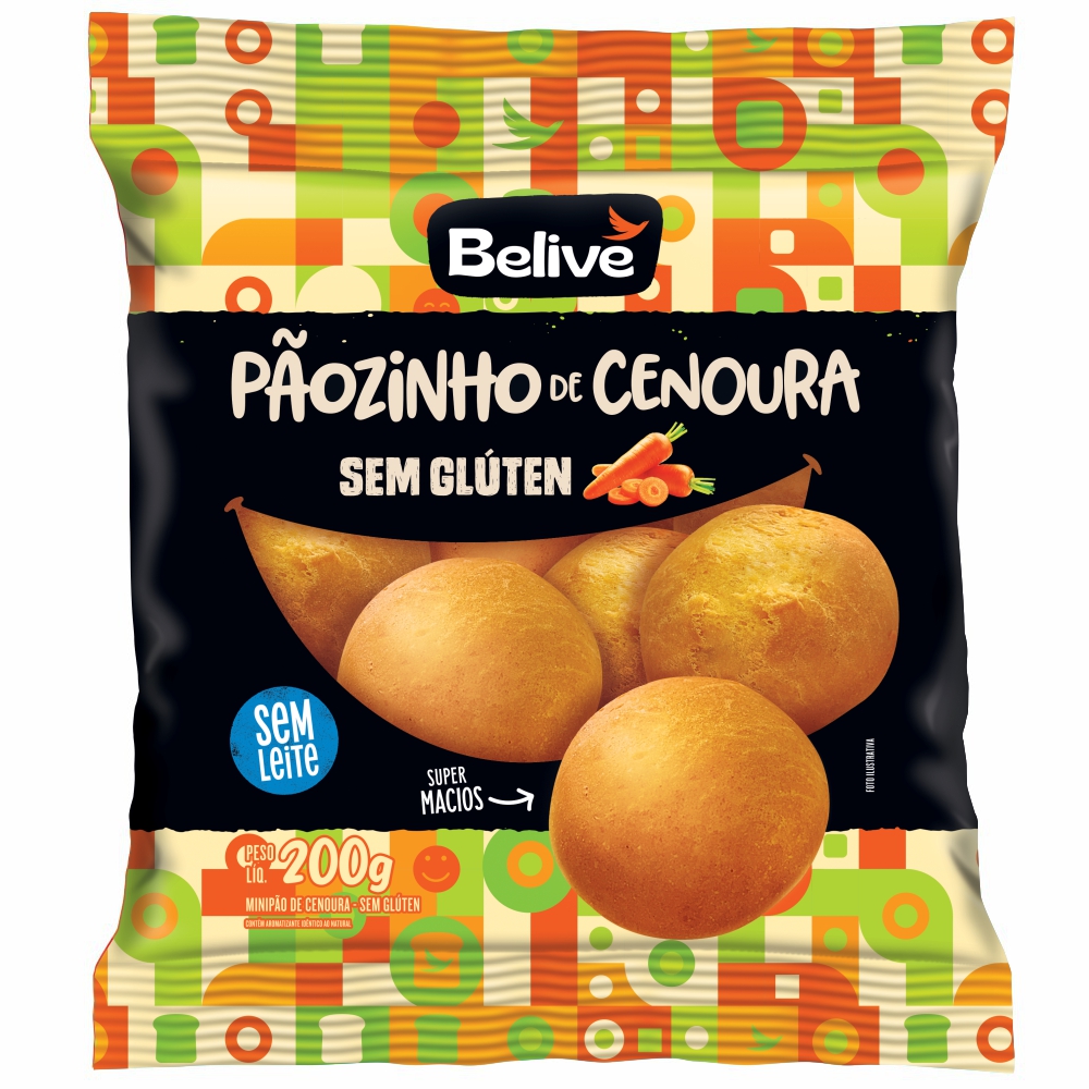 Pãozinho de Cenoura s/ Glúten BELIVE 200g