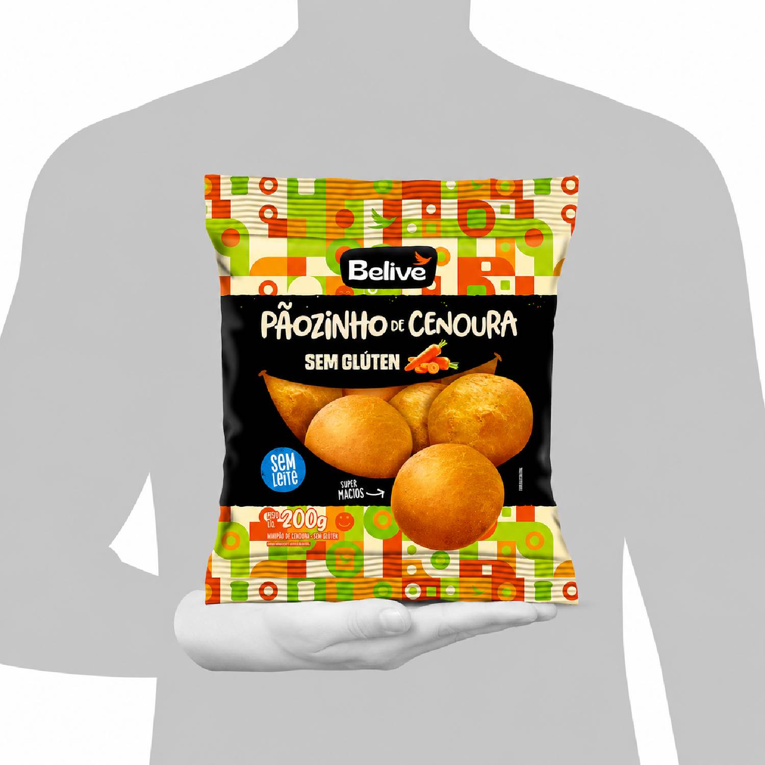 Pãozinho de Cenoura s/ Glúten BELIVE 200g foto 7