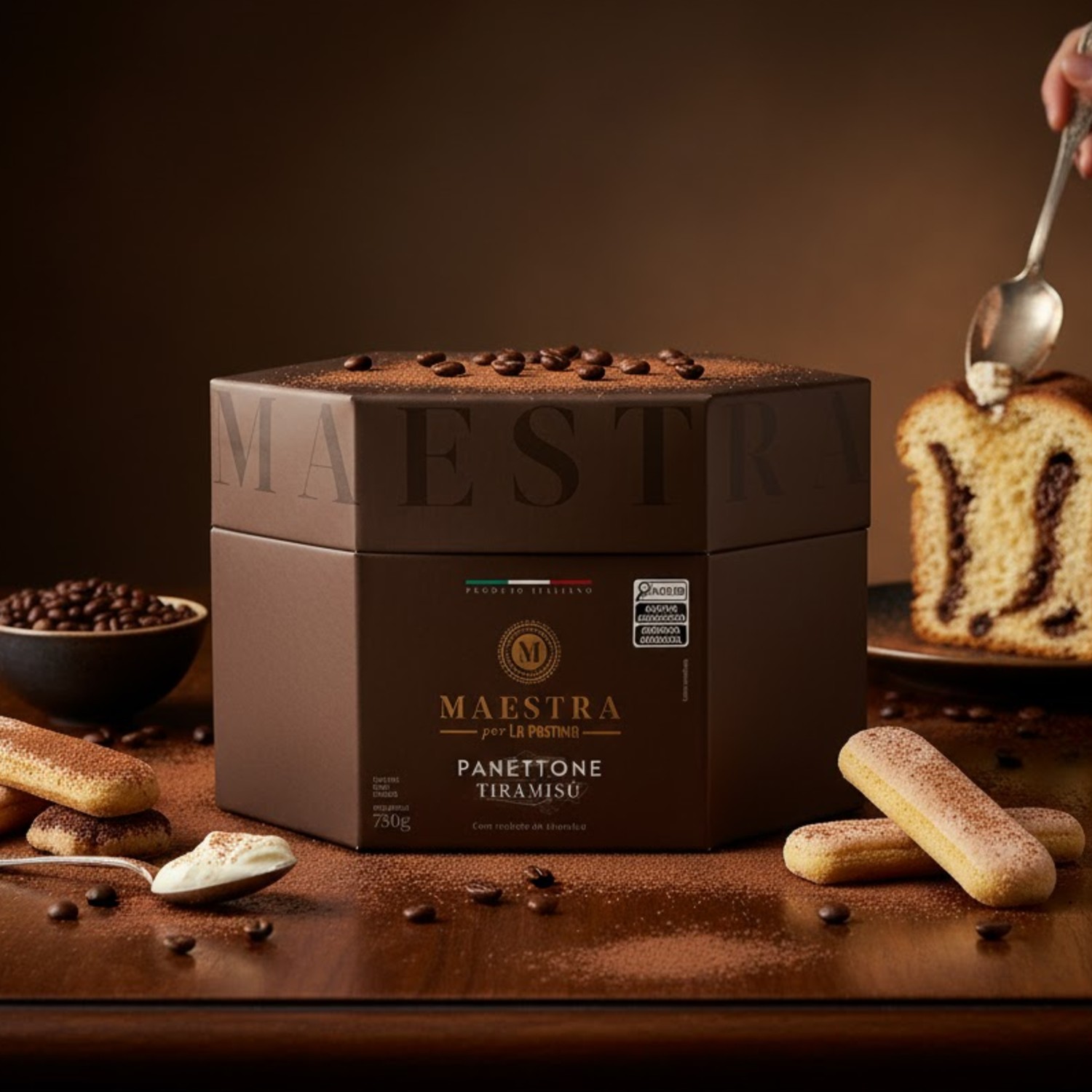 Panettone LA PASTINA Maestra Tiramisù 750g Edição Italiana foto 3