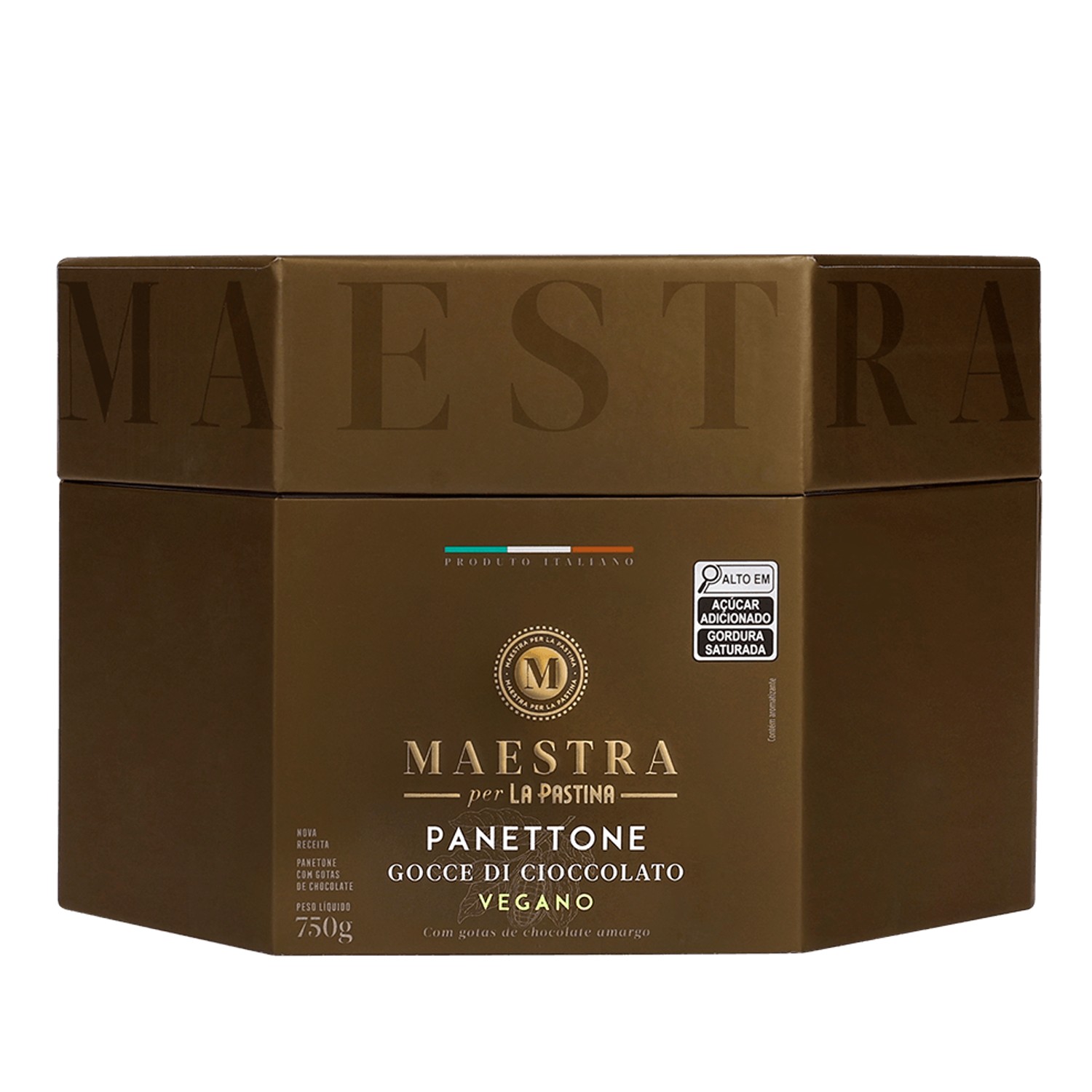 Panettone Italiano Gotas de Chocolate Vegano LA PASTINA 750g