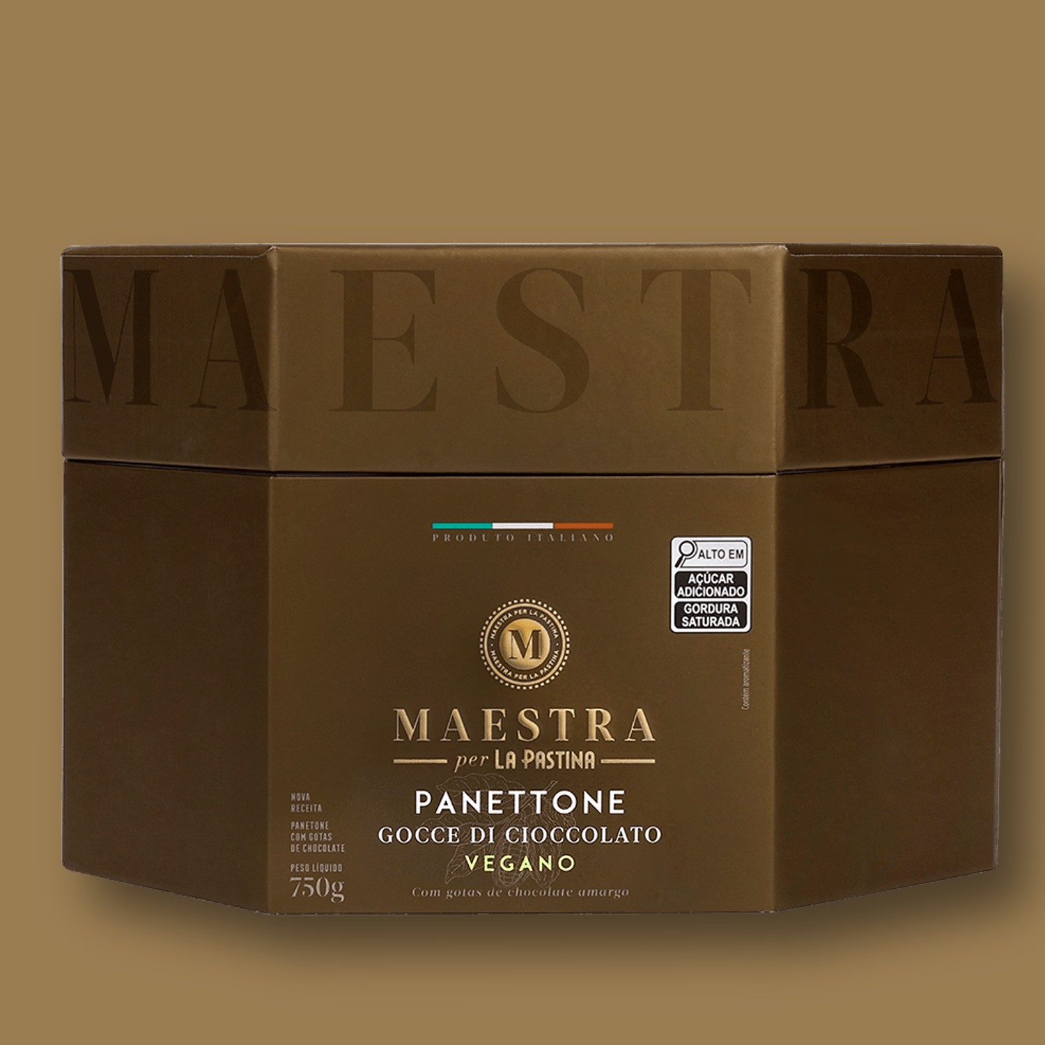 Panettone Italiano Gotas de Chocolate Vegano LA PASTINA 750g foto 2