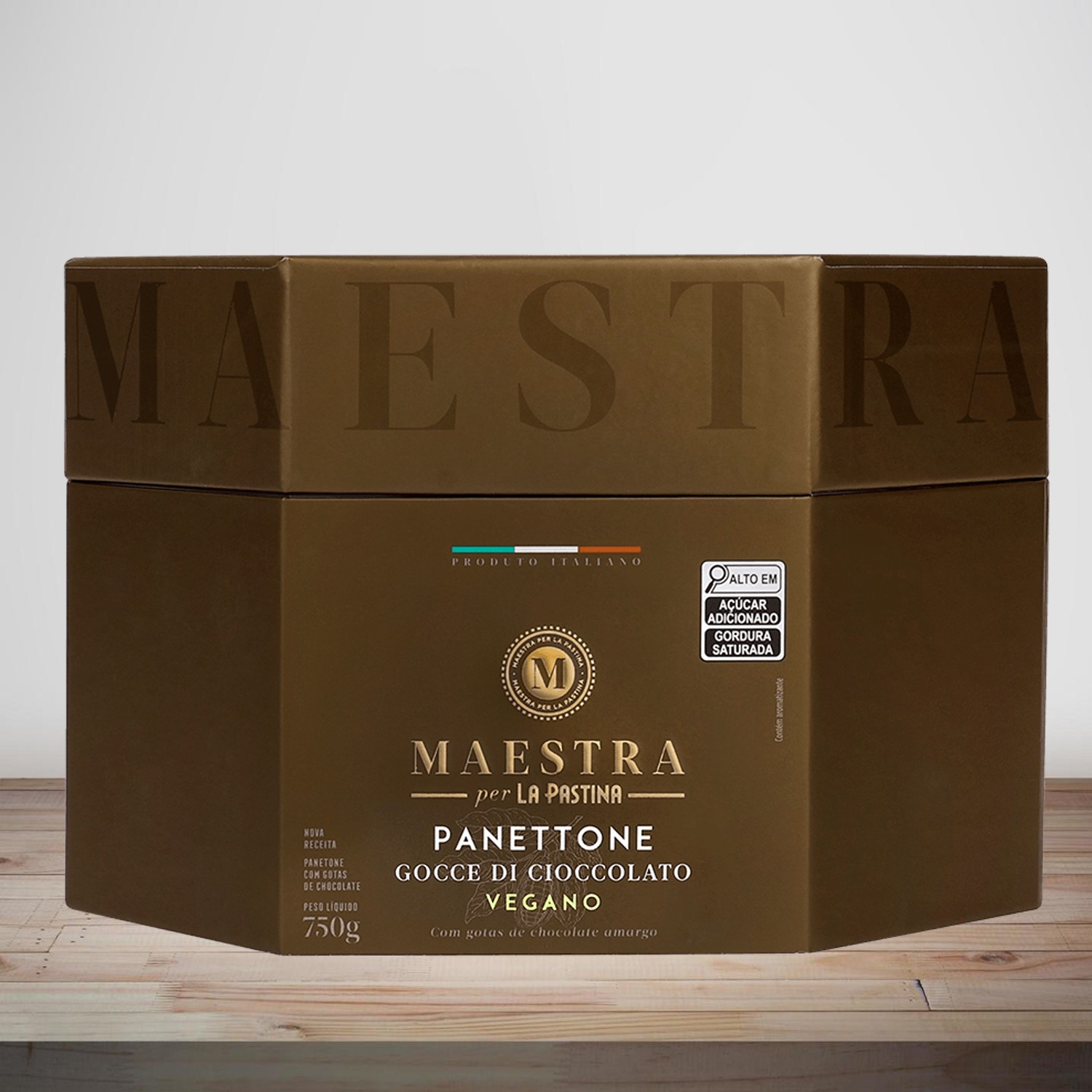 Panettone Italiano Gotas de Chocolate Vegano LA PASTINA 750g foto 3