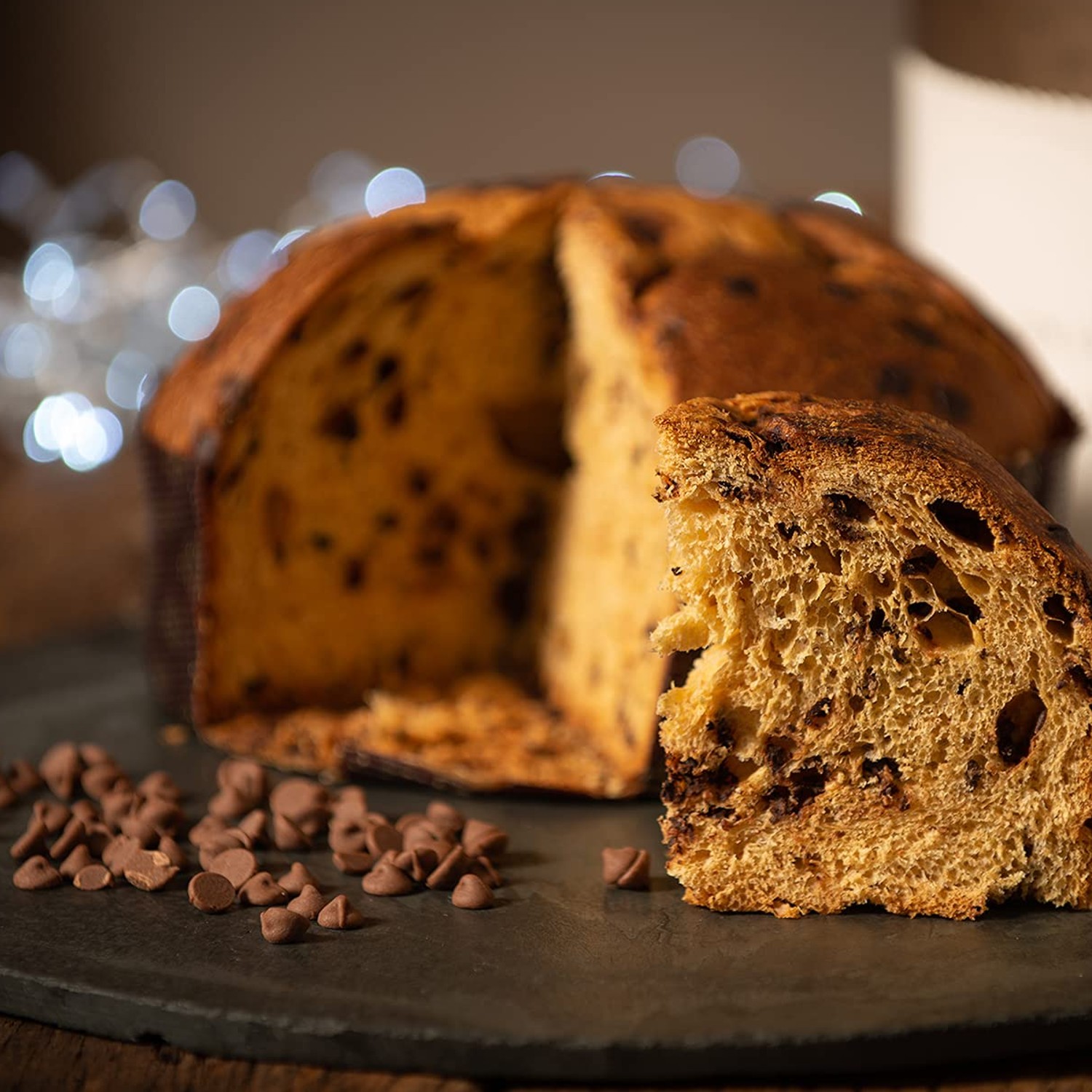 Panettone Italiano Gotas de Chocolate Vegano LA PASTINA 750g foto 4