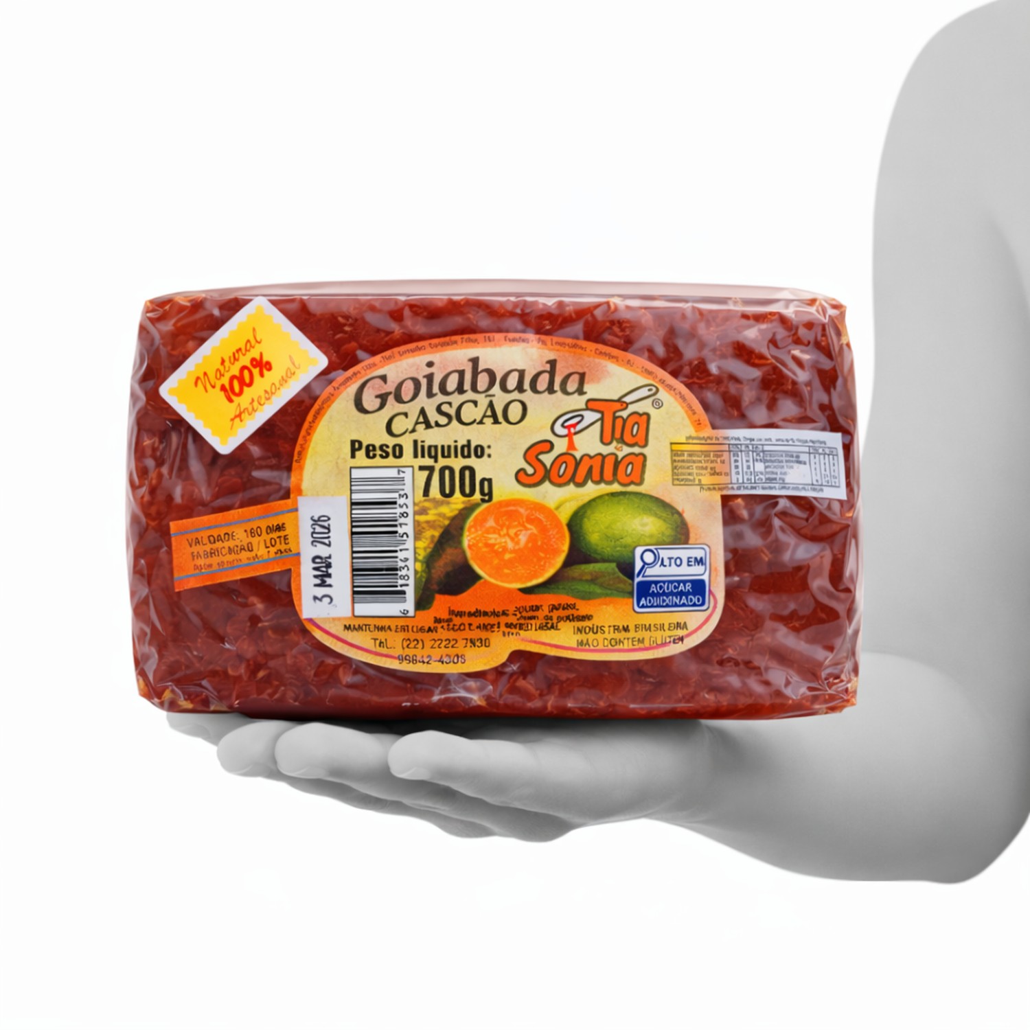 Goiabada Cascão Artesanal Premiada TIA SONIA 700g foto 3