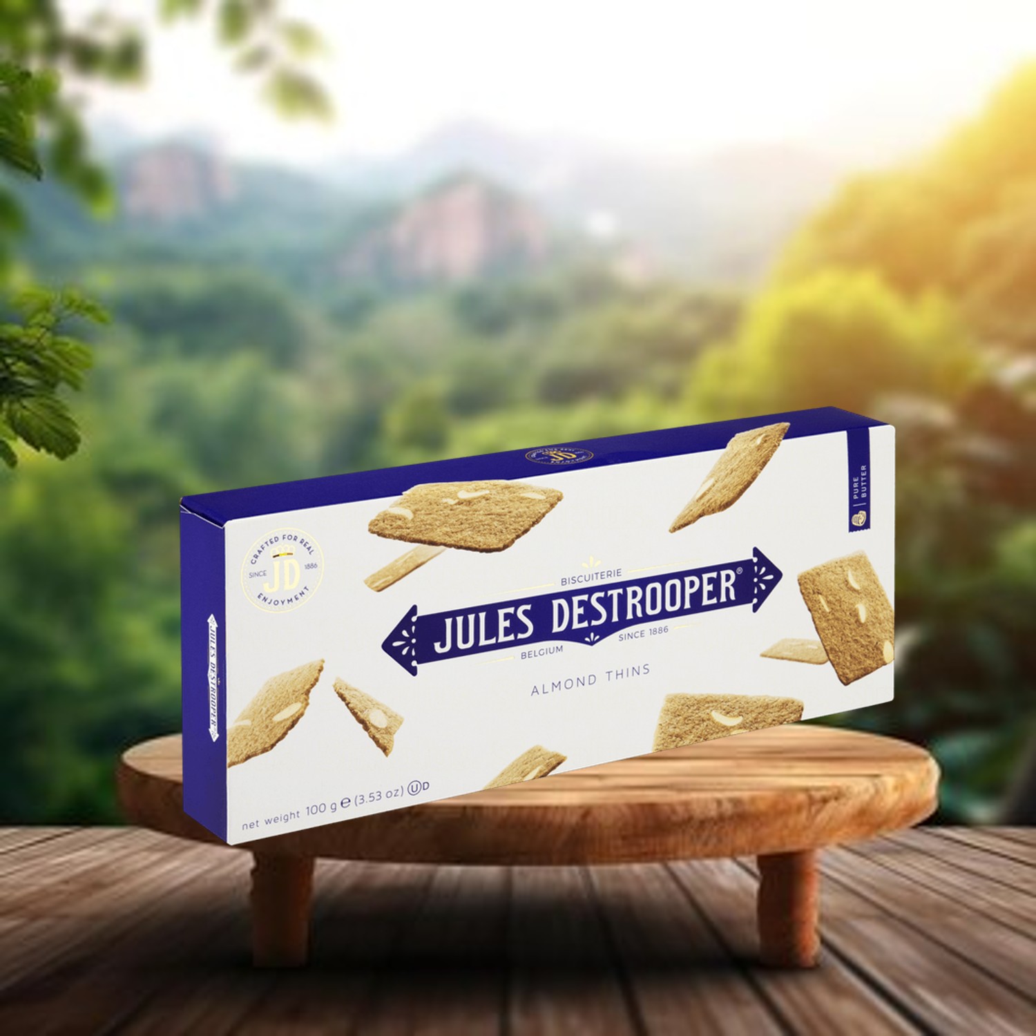 Biscoito Belga JULES DESTROOPER Almond Thins 100g foto 4