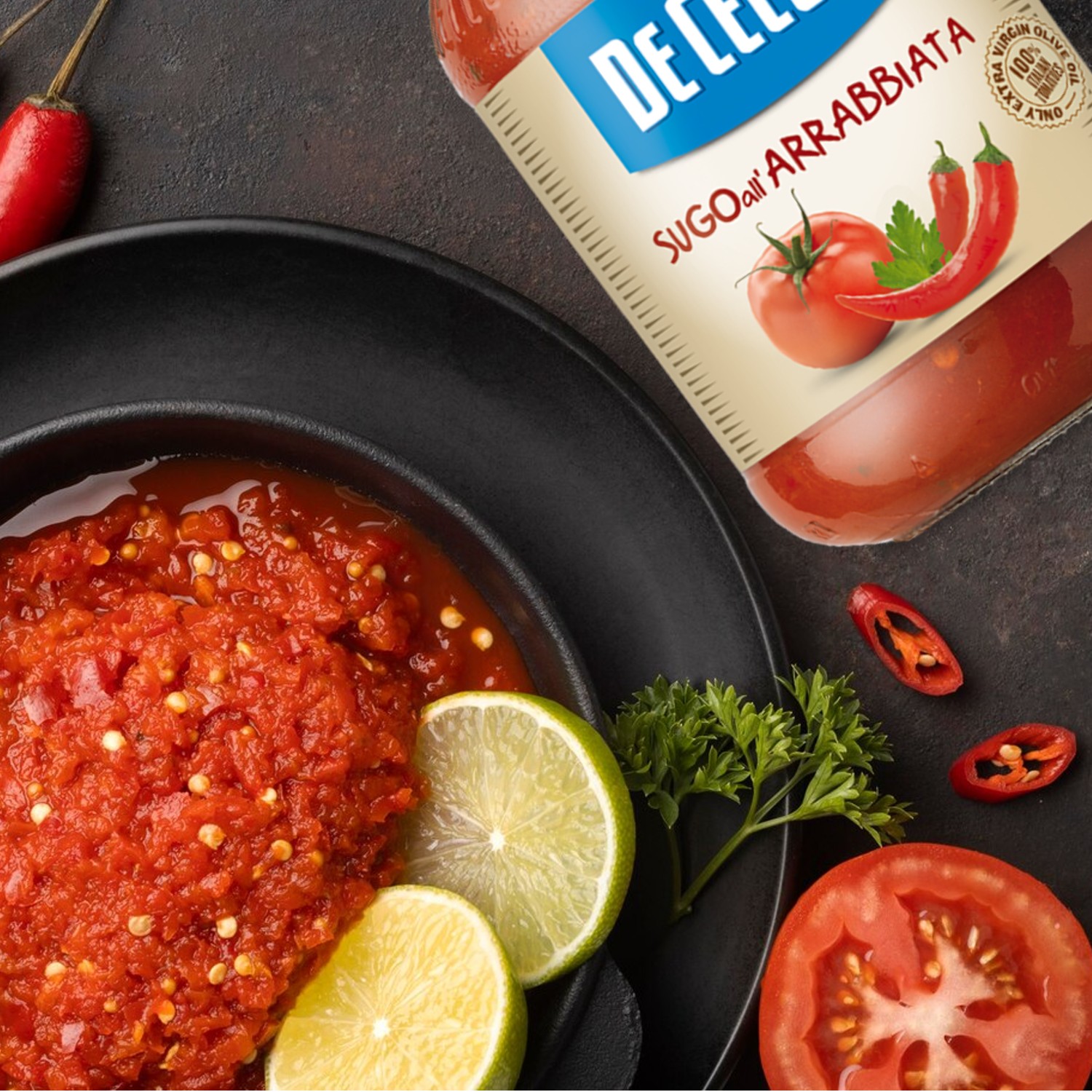 Molho de Tomate All' Arrabbiata DE CECCO 400g foto 2