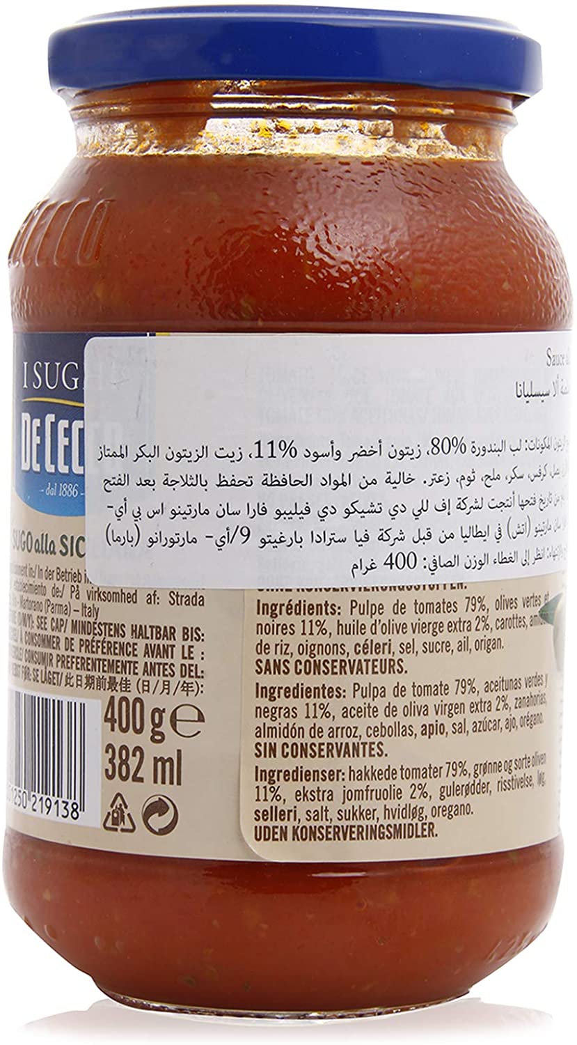 Molho de Tomate All' Arrabbiata DE CECCO 400g foto 6