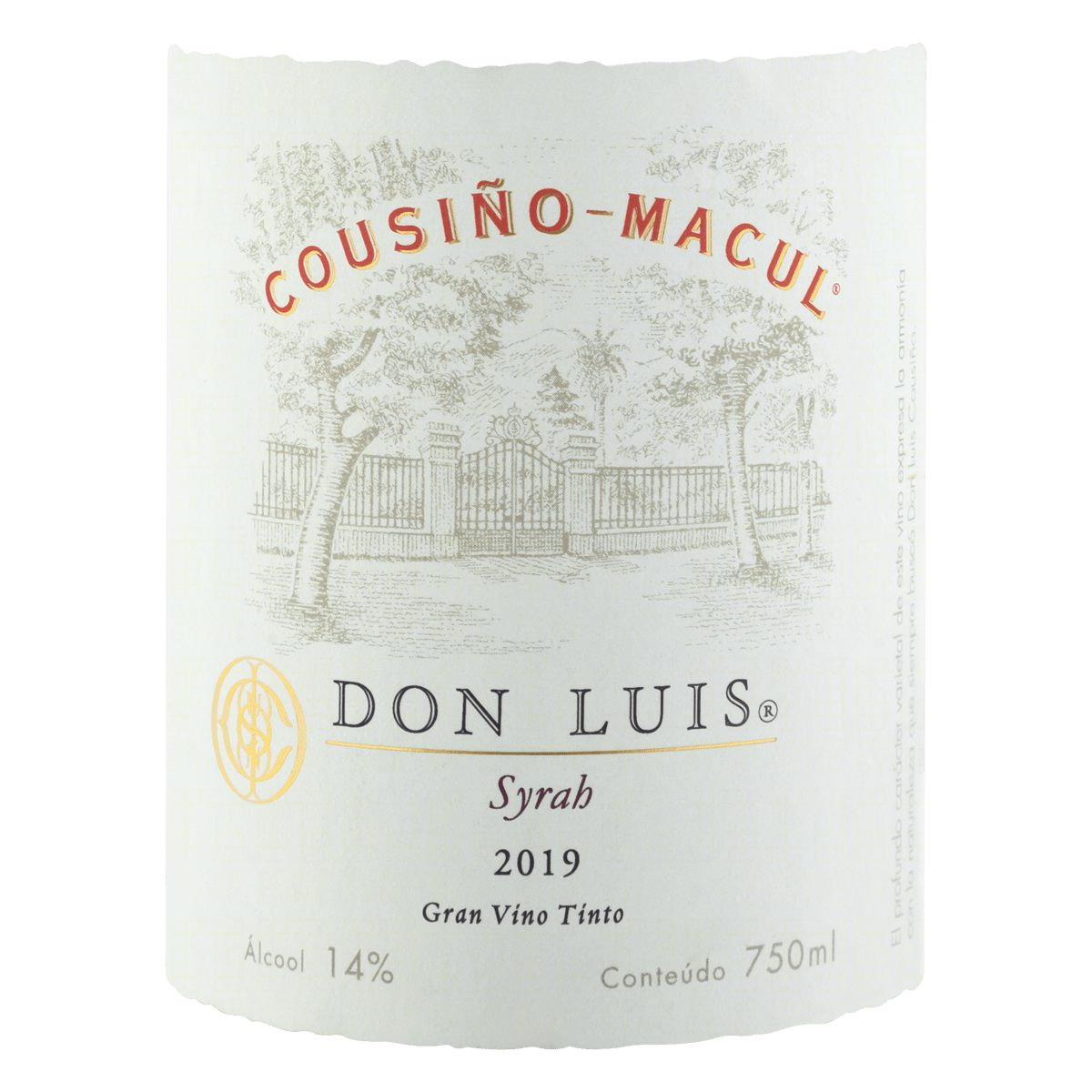 Vinho Chileno COUSINO MACUL Dom Luis Syrah 750ml foto 2