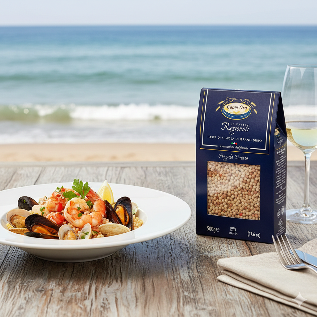 Massa Premium Fregula Tostata CAMPORO 500g foto 8