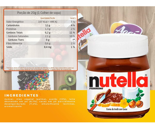 Creme de Avelã NUTELLA Ferrero 140g foto 2