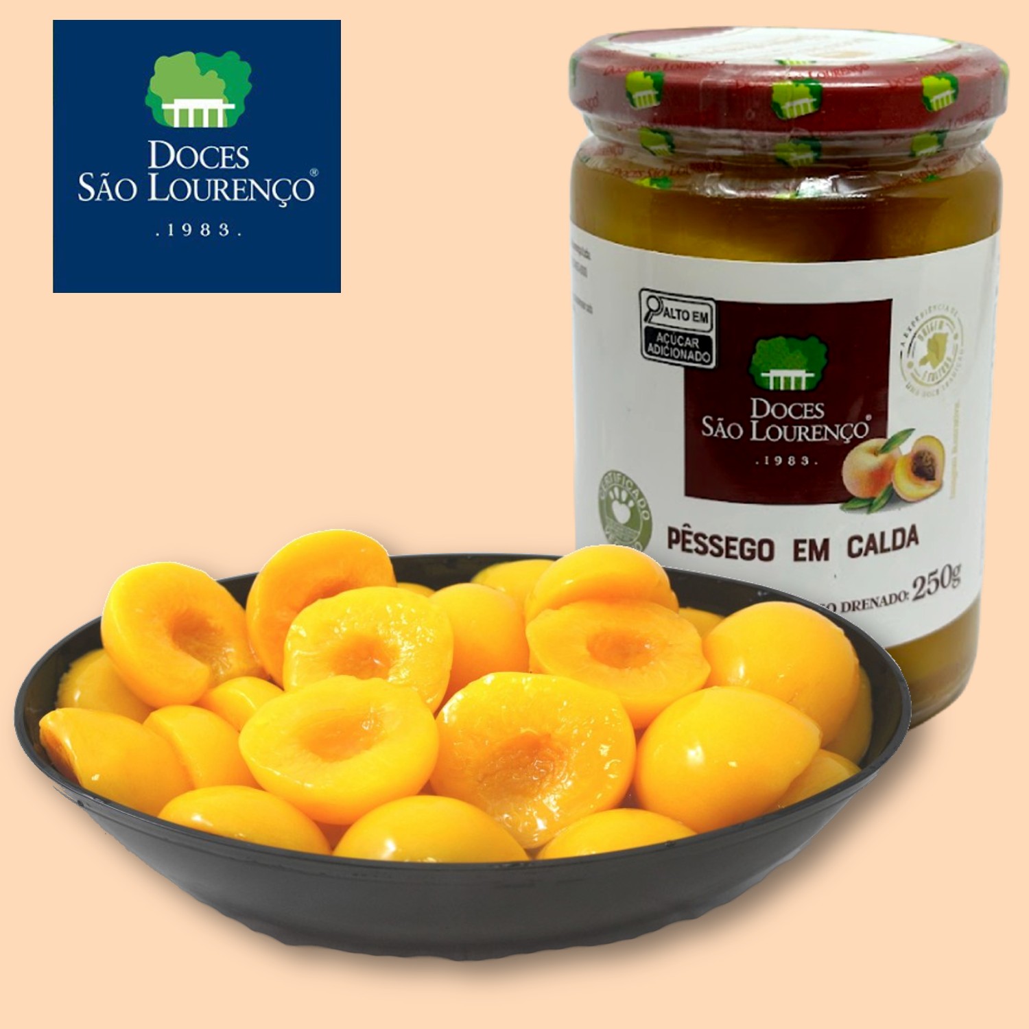 Pessego em Calda SÃO LOURENÇO 400g foto 5