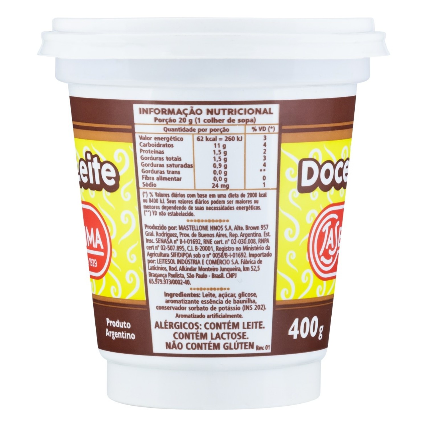 Doce de Leite Argentino LA SERENÍSSIMA 400g foto 4