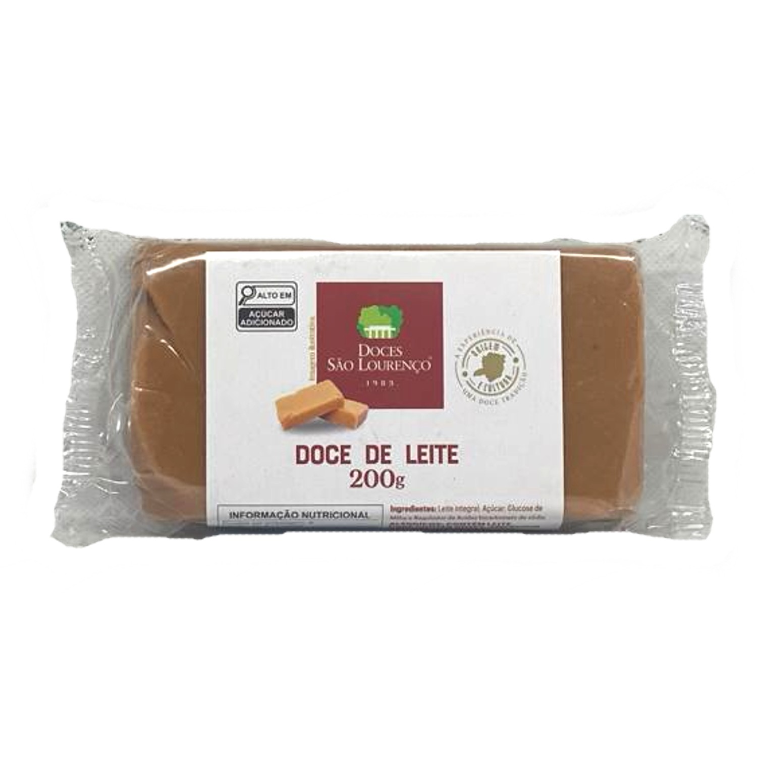 Doce de Leite Puro Tablete SÃO LOURENÇO 200g