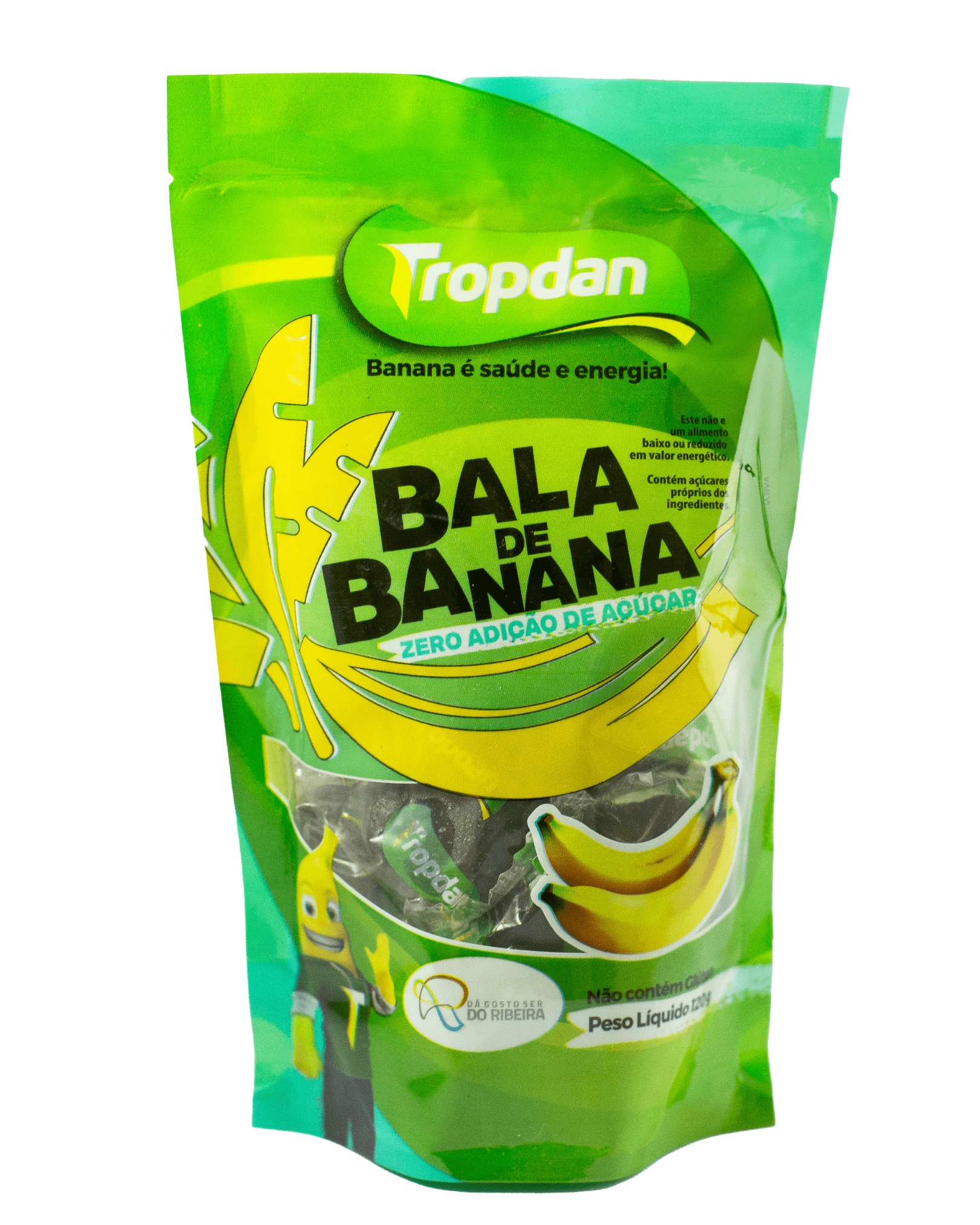 Bala de Banana Zero Ad. Açúcar TROPDAN 120g