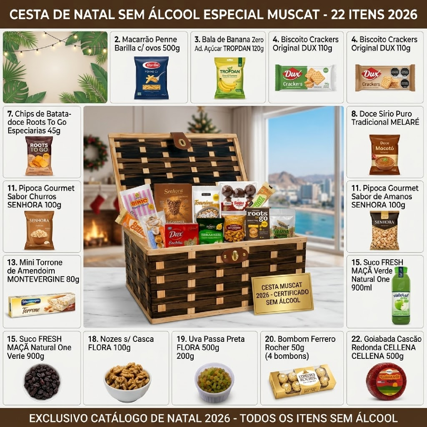 Cesta de Natal Sem Álcool Especial MUSCAT 22 Itens 2026 foto 7
