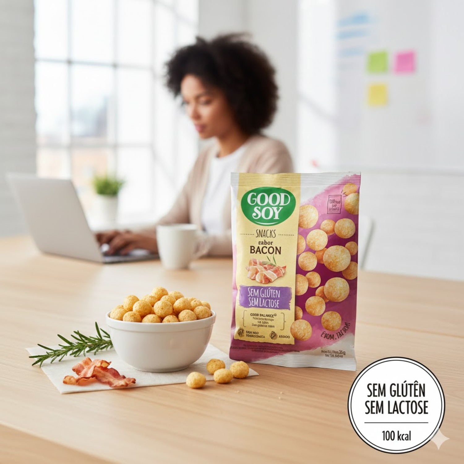 Snacks de Soja GOODSOY s/ Gluten Sabor Bacon 25g foto 4